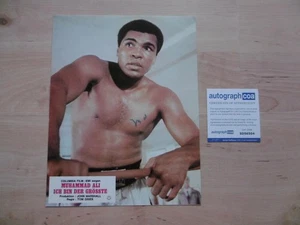 Muhammad Ali Autogramm signed A4 Lobbycard ACOA - Picture 1 of 3