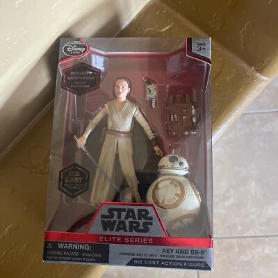 NUEVO Star Wars Elite Series Rey y BB-8 Die Cast Figura Disney Store Foto 1 de 4