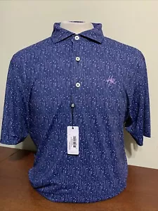 Turtleson Club Print Mens Small Large XL or 2XL Navy Golf Polo Shirt NEW NWT - Picture 1 of 10
