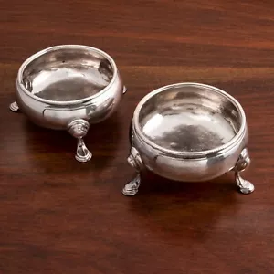 2 SALETTE DAVID HENNELL I RAFFINATE GEORGIANE ARGENTO STERLING 1771 NO MONO - Foto 1 di 6