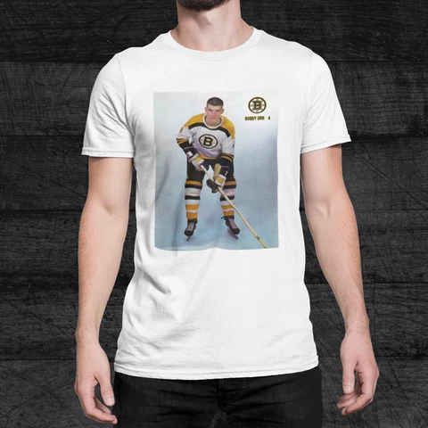 1960'S NHL Boston Bruins Bobby Orr  Graphic Printed T Shirt NWOT Cover
