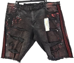 Jordan Craig ~Men's Size 44~ Black Legacy Edition Distressed Jeans Shorts NWT. - Picture 1 of 17