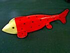 Vintage ICE FISHING & SPEARING DECOY - MN Carver "WL"  - Red/Black w White Head