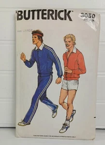 Patrón de traje de correr vintage Butterick #3050 para hombre, patrón de costura retro años 70 - Imagen 1 de 6