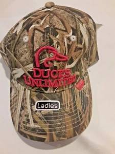 MOSSY OAK Ladies Fit Camo Baseball Cap Hat Adjustable Ducks Unlimited - Picture 1 of 2