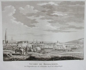 VICTOIRE DE HONDSCHOTE Swebach-Desfontaines Berthault Eau forte - Bild 1 von 3