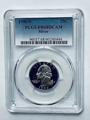 1996-S Washington Quarter Silver PCGS PR68DCAM - Image 1 of 4
