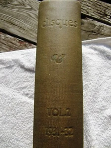 DISQUES 1931/2 78 rpm Record Collector Magazine Vol 2 compl Royer Smith Bound - Picture 1 of 7