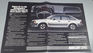 Original 1984 Mercury Lynx Two-Page Magazine Ad Which of Its 196 Refinements... - Picture 1 of 1