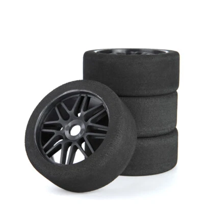 1/8 Foam Tires&Nylon Wheel Rim Set 17mm Hex For HSP HPI RC Racing Car Model - Image 1 of 4