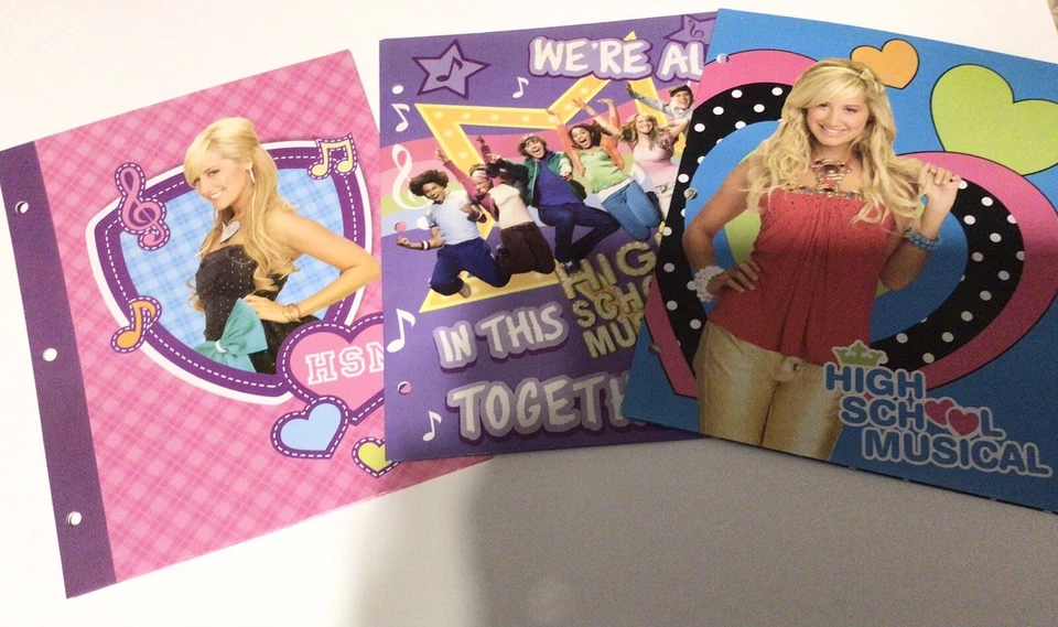 Juego de 3 carpetas de archivos de bolsillo High School Musical Cast y Sharpay nuevo Foto 1 de 1