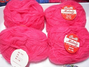 VTG Lot of 4 or 5 Balls~ Bucilla "Melody"~ Mohair Blend Yarn ~ You Choose Shade - Picture 1 of 18