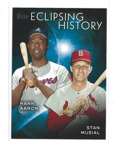 2015 Topps Eclipsing History #EH2 Stan Musial/Hank Aaron Cardinals Braves