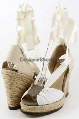 $185 LUXURY REBEL RENA Camo Taupe White Designer Espadrille Wedges 6 EUR 36 - Image 1 of 3