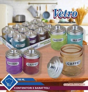 X 12 Piezas Contenedor Tarros De Vidrio Azúcar Sal Café Con Tapas DFH - Imagen 1 de 1