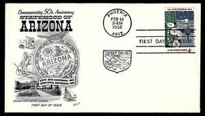 USA, SCOTT # 1192, FLEETWOOD FDC COVER OF 1962 STATEHOOD OF ARIZONA - Picture 1 of 1