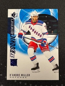 2020-21 Upper Deck SP #130 K'Andre Miller Rookie Authentics New York Rangers - Picture 1 of 1