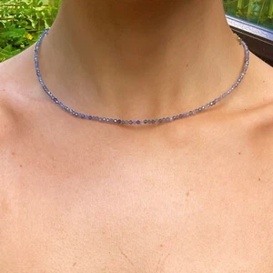 Iolite Choker necklace minimalist crystal healing natural stone  - Picture 1 of 6