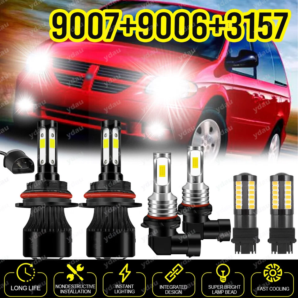 Para Dodge Grand Caravan 2001-2007 - Faro LED + Luz antiniebla + Lámpara intermitente Foto 1 de 4