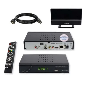 SET-ONE EasyOne 740 DVB-T2 Bundle, Freenet TV, cable HDMI, antena activa - Imagen 1 de 7