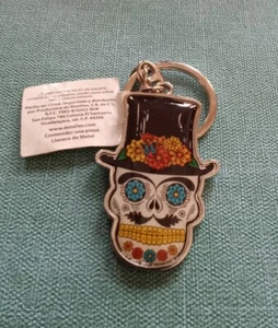 Cozumel México Calavera Sombrero Esqueleto Colorido Esmalte Recuerdo Llavero - Imagen 1 de 6