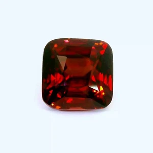 Zircone naturale CERTIFICATO 6,09 carati -9X8 mm ROSSO Sri Lanka pietra preziosa sfusa - Foto 1 di 8