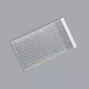 100 Small Bubble Bags 2.5" x 3" Inches_6.5 x 8+2cm Self Seal Clear Packing Pouch - Picture 1 of 12