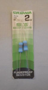 Sylvania T333 33K 2 Watt flammfeste Widerstände (2er Pack) - Bild 1 von 2
