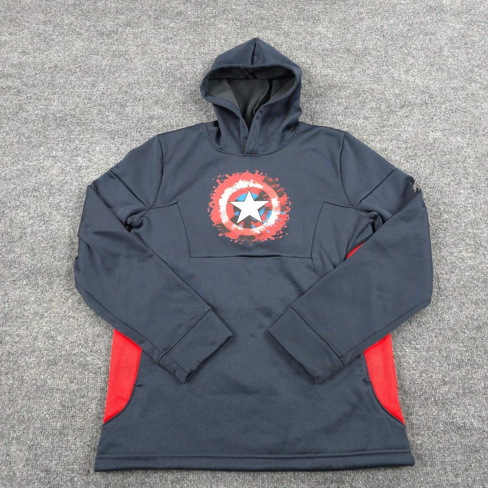Spyder Hoodie Boys Extra Large 18 Blue Marvel Captain America Super Hero Youth - Image 1 of 4