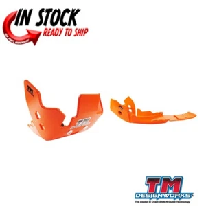 T.M. DESIGNWORKS SKID PLATE FULL COVERAGE ORANGE 23-24 KTM 250SX 300XC 300SX - Picture 1 of 5