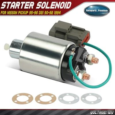 Interruptor solenoide de arranque 12V para camioneta Nissan 1995-1996 D21 1990-1992 1994 2,4L Foto 1 de 4