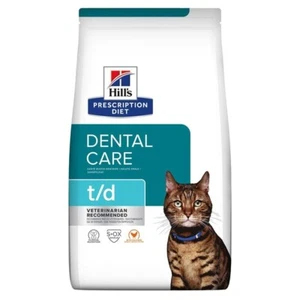 Hill's Prescription Diet Feline T/D Dental Care Cat Food Chicken 1.5kg, 3kg, 6kg - Picture 1 of 7