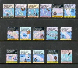 Francobolli Isole Marshall - Scott #'s 35-49A - come nuovi mai incernierati - Foto 1 di 1