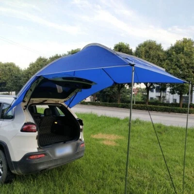 Toldo impermeable para coche refugio solar SUV puerta trasera sombra toldo tienda sombra azul Foto 1 de 4