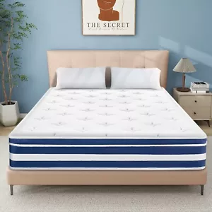 10" 12" Hybrid Mattress Pocket Spring Medium Feel Twin Txl Full Queen King Size - Picture 1 of 7