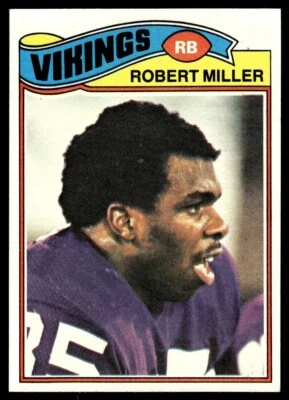1977 Topps Football Card Robert Miller RC Minnesota Vikings #191 NM - Image 1 of 2