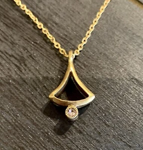 NUEVO Collar Firmado Patricia Locke Oro/Champagne ODORI Cristal Artesano EE. UU. - Imagen 1 de 4