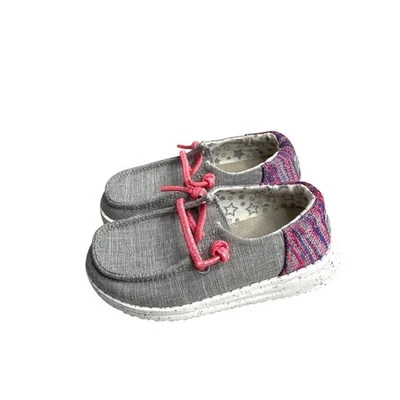NEW Hey Dude Wendy Toddler Funk Grey moccasins loafers Size 7 Toddler gray pink - Image 1 of 4