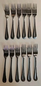 12 Forchette Oneida GLOSSY SAND DUNE 7 1/2" posate inox posate argenteria - Foto 1 di 6