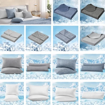 Kühldecke Sommerdecke und Kühlender Kissenbezug Weicher Atmungsaktiv für Sommer - Bild 1 von 4