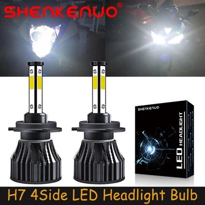 4side H7 Led Headlights Bulbs For Honda CBR929RR 2000-2001 & CBR954RR 2002-2003 - Imagem 1 de 4