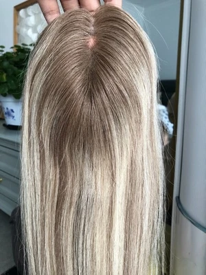 Base monofilamento 16" 3x5" cabelo humano europeu toppers para queda de cabelo - Imagem 1 de 4