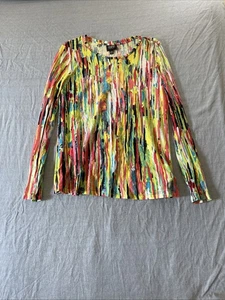 Prabal Gurung Multi Colored Long Sleeve Tee Shirt M/M - Picture 1 of 6