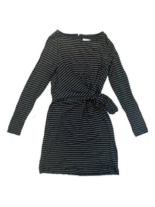 Loft schwarz gestreiftes Kleid vorne zum Binden - Größe Small - Bild 1 von 5