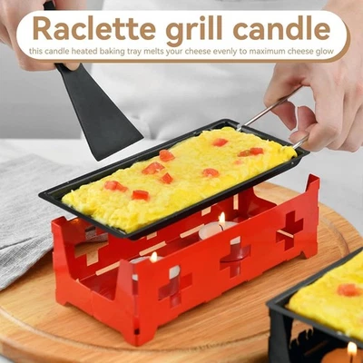 HERCHR Raclette-Grills Mit Schaber, Raclette-Set, Teelicht-Raclette, Mini - Bild 1 von 4