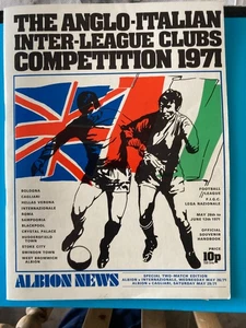 Anglo Italian 1971 + press cuttings West Brom Stoke Inter Milan Blackpool Roma - Picture 1 of 20