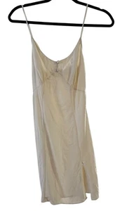 Victoria's Secret Vintage Gold Label Petite Silky Cream Night Dress 100% Silk - Picture 1 of 7