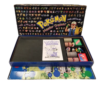 Juego de Mesa Pokemon Master Trainer De Colección Hasbro 100% Completo 1999 Raro Kanto Foto 1 de 4