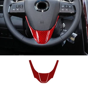 Red Carbon Fiber Interior Steering Wheel Chin Cover Trim For Mazda CX-9 2010-15 - Picture 1 of 12