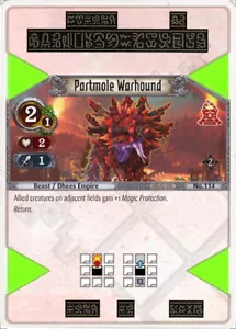 1x Partmole Warhound EOJ SET2 #114 PS3 Eye Of Judgment carta inglese quasi nuova/unplay c - Foto 1 di 1